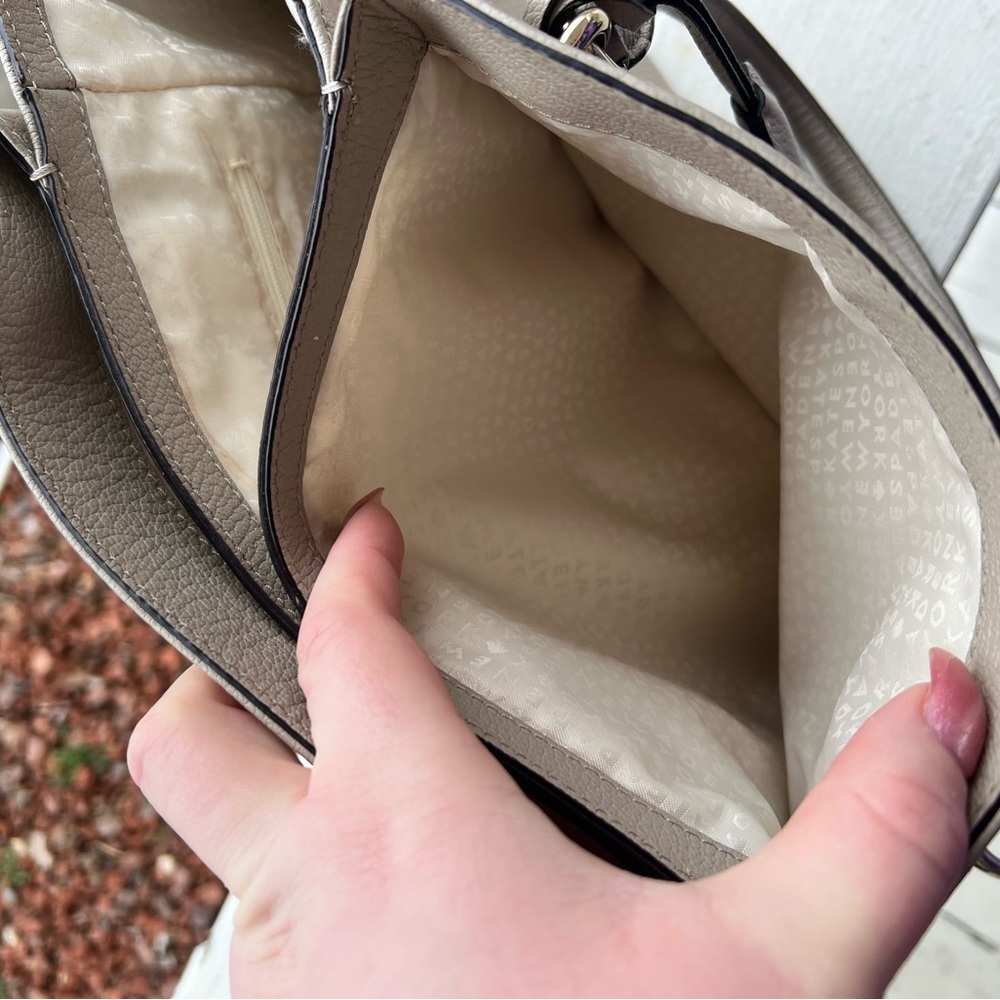 Kate Spade Jeanne Medium Tan Pebbled Leather Top Handle Satchel - Picture 8 of 9